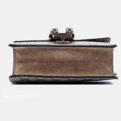 Pre Owned حقيبة كروس قماش غو تشي جي جي سوبريم صغيرة بنية ديونيسوس