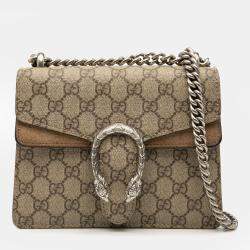 Pre Owned Gucci Brown Small GG Supreme Dionysus Crossbody