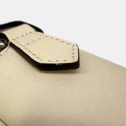 Pre Owned Gucci Gg Marmont Chain shoulder Bag White/Beige Leather Size Small