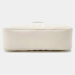 Pre Owned Gucci Gg Marmont Chain shoulder Bag White/Beige Leather Size Small