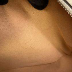 Pre Owned Gucci Gg Marmont Chain shoulder Bag White/Beige Leather Size Small