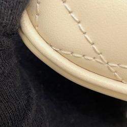 Pre Owned Gucci Gg Marmont Chain shoulder Bag White/Beige Leather Size Small