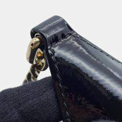 Pre Owned Gucci Jackie Chain shoulder Black Patent Leather Size Mini