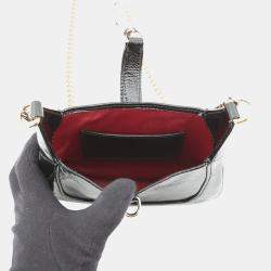 Pre Owned Gucci Jackie Chain shoulder Black Patent Leather Size Mini