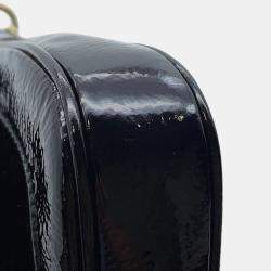 Pre Owned Gucci Jackie Chain shoulder Black Patent Leather Size Mini