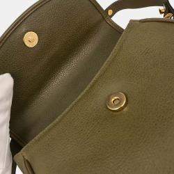 Pre Owned حقيبة غوتشي جلد أخضر