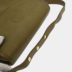 Pre Owned حقيبة غوتشي جلد أخضر