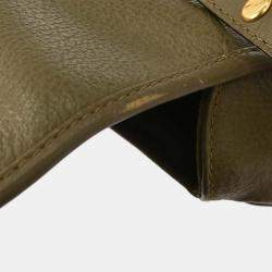 Pre Owned حقيبة غوتشي جلد أخضر