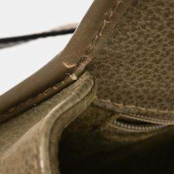 Pre Owned حقيبة غوتشي جلد أخضر