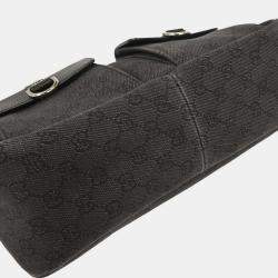 مملوكة مسبقًا Gucci Dark Gray Black GG Handbag