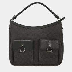 مملوكة مسبقًا Gucci Dark Gray Black GG Handbag
