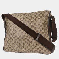 مملوكة مسبقًا Gucci Beige Canvas, Leather GG Shoulder Bag