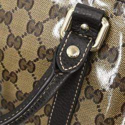 Pre Owned Gucci Brown GG Crystal Duffle Handbag