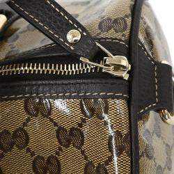 Pre Owned Gucci Brown GG Crystal Duffle Handbag
