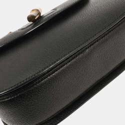 Pre Owned حقيبة يد 2 في 1 بامبو جلد خنزير أسود غوتشي