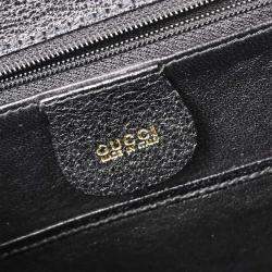 Pre Owned حقيبة يد 2 في 1 بامبو جلد خنزير أسود غوتشي