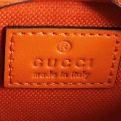 Pre Owned Gucci Orange Mini GG Canvas Moon Side Shoulder Bag
