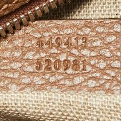 Pre Owned Gucci Bree Brown/Beige GG Canvas and Leather Crossbody Bag