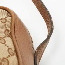 Pre Owned Gucci Bree Brown/Beige GG Canvas and Leather Crossbody Bag