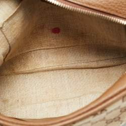 Pre Owned Gucci Bree Brown/Beige GG Canvas and Leather Crossbody Bag