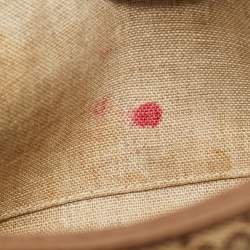 Pre Owned Gucci Bree Brown/Beige GG Canvas and Leather Crossbody Bag