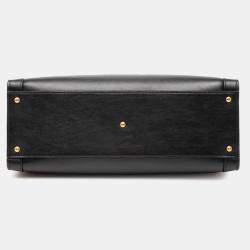 Pre Owned حقيبة غوتشي ديانا بامبو جلد العجل سوداء متوسطة