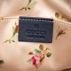 Pre Owned حقيبة كروس غوتشي دِنيم ماتلاسيه GG لؤلؤي صغير أزرق