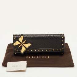 Pre Owned حقيبة كلتش غوتشى برودواى سويدي وردي جي متداخلة مزخرفة كريستال 