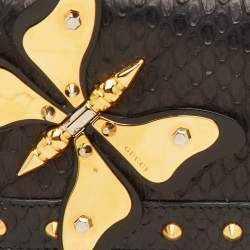 Pre Owned حقيبة كلتش غوتشى برودواى سويدي وردي جي متداخلة مزخرفة كريستال 