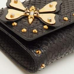 Pre Owned حقيبة كلتش غوتشى برودواى سويدي وردي جي متداخلة مزخرفة كريستال 