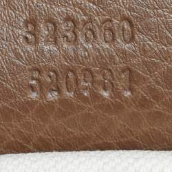 Pre Owned Gucci Bamboo Shopper Brown Leather Medium Tote