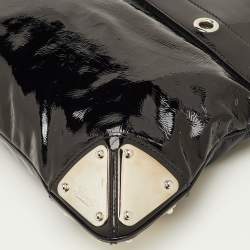 Pre Owned Gucci Romy Black Patent Leather Satchel