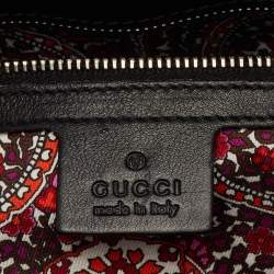 Pre Owned Gucci Romy Black Patent Leather Satchel