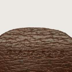 Pre Owned حقيبة صغيرة غوتشي أوفيديا جلد وكانفاس سوبريم جي جي بني / بيج 