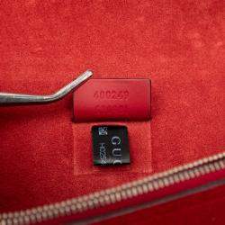 Pre Owned Gucci Brown Red Medium GG Supreme Dionysus Shoulder Bag