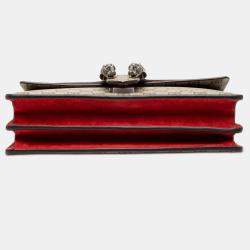 Pre Owned Gucci Brown Red Medium GG Supreme Dionysus Shoulder Bag
