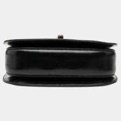 Pre Owned حقيبة غوتشي بامبو نايت جلد عجل محبب أسود