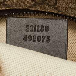 Pre Owned Gucci Beige/Brown GG Supreme Canvas and Leather Tote