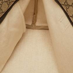 Pre Owned Gucci Beige/Brown GG Supreme Canvas and Leather Tote