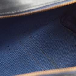 مملوكة مسبقًا حقيبة بوسطن غوتشي قماش جي جي سوبرم كحلي / بيج متوسط ويب فينتاج