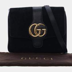 مملوكة مسبقًا Gucci Black Medium Suede Arli Crossbody