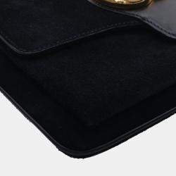 مملوكة مسبقًا Gucci Black Medium Suede Arli Crossbody