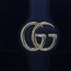مملوكة مسبقًا Gucci Black Medium Suede Arli Crossbody