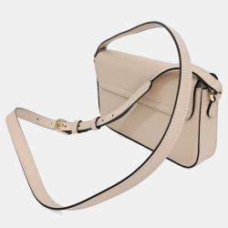 Pre Owned حقيبة كتف صغيرة جدًا جلد GG بيج غوتشي