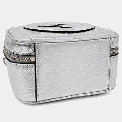 Pre Owned Gucci Silver Leather Blondie Top Handle Bag