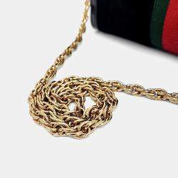 مملوكة مسبقًا Gucci Black Suede Ophidia GG Suede Shoulder Bag