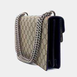 Pre Owned حقيبة كتف سلسلة ديونيسوس كانفاس بيج، أسود غوتشي