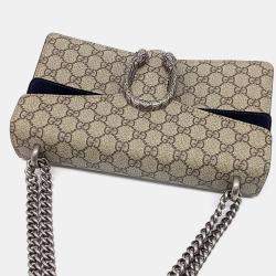 Pre Owned حقيبة كتف سلسلة ديونيسوس كانفاس بيج، أسود غوتشي