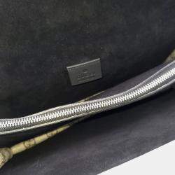 Pre Owned حقيبة كتف سلسلة ديونيسوس كانفاس بيج، أسود غوتشي