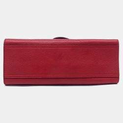 Pre Owned حقيبة يد كتف غوتشي مارمونت جلد حمراء